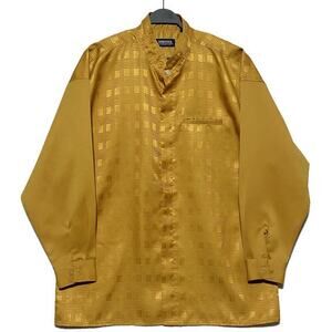 Montique International Tunic Men's XXL Gold Long Sleeve High Button Polyester